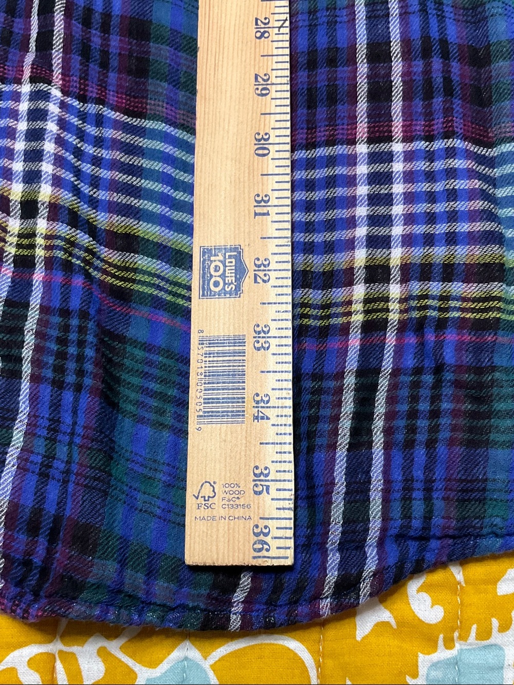 True Craft Blue & Purple Plaid Long Tunic/ Dress - Picture 4 of 14